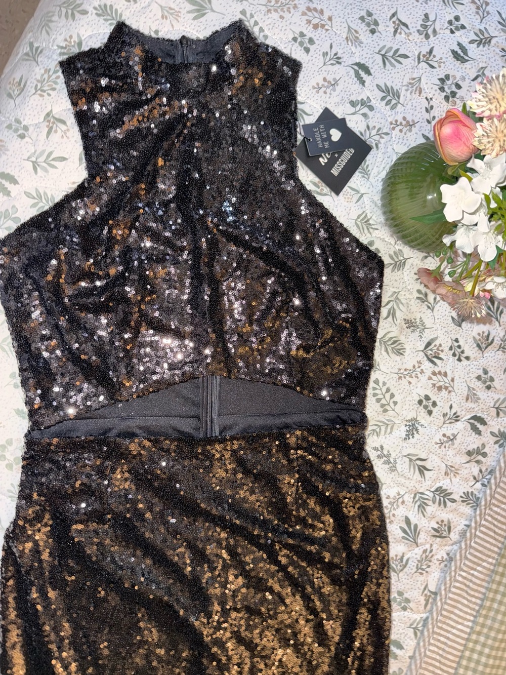 NWT Missguided X Nicole sequin midi dress - Picture 4 of 14